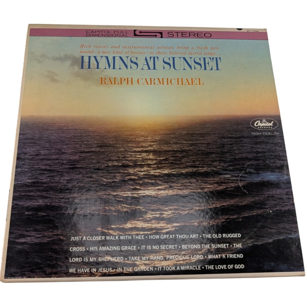 Ralph Carmichael Hymns At Sunset LP (1962 Capitol ST 1746 Stereo Scranton) VG/G